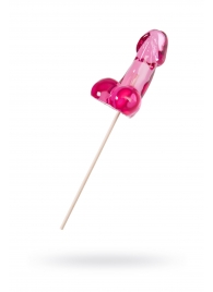 Розовый леденец в форме члена со вкусом айриш крим - 80 гр. - Sosuчki - купить с доставкой в Рязани