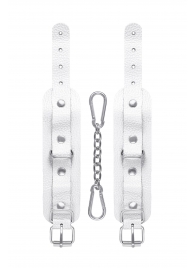 Белые узкие наручники-браслеты со скруглёнными углами - Pecado - купить с доставкой в Рязани