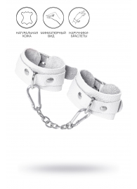 Белые узкие наручники-браслеты со скруглёнными углами - Pecado - купить с доставкой в Рязани