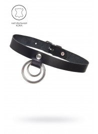 Черный чокер-ошейник с кольцом в кольце - Pecado - купить с доставкой в Рязани