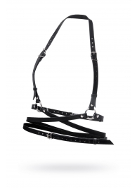 Черная кожаная портупея «Осанка» - Pecado - купить с доставкой в Рязани