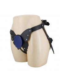 Синие трусики харнесс с платформой Caludio II - Baile - купить с доставкой в Рязани