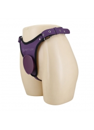 Фиолетовые трусики харнесс с платформой Caludio III - Baile - купить с доставкой в Рязани