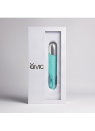 Бирюзовая многофункциональная вибропуля с щеточкой - Youvic