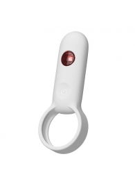 Белое эрекционное виброкольцо с пультом ДУ - Youvic - в Рязани купить с доставкой