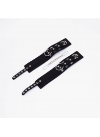 Черные кожаные оковы Sex - Crazy Handmade - купить с доставкой в Рязани