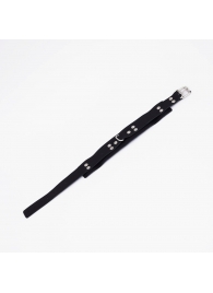 Черный ошейник из высококачественной натуральной кожи - Crazy Handmade - купить с доставкой в Рязани