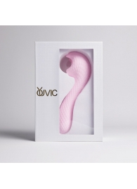 Розовый вибромассажёр с деликатными токами - Youvic - купить с доставкой в Рязани