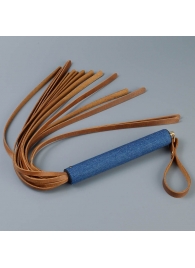 Плеть с джинсовой ручкой «Дикий Запад» - 60 см. - Sitabella - купить с доставкой в Рязани