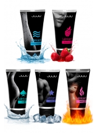 Набор из 5 лубрикантов JUJU (увлажняющий, Hot+, Long, Anal, малина) - JuJu - купить с доставкой в Рязани