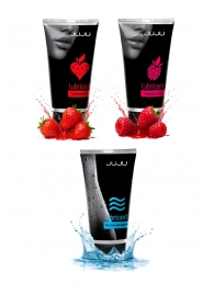 Набор из 3 лубрикантов JUJU (увлажняющий, клубника, малина) - JuJu - купить с доставкой в Рязани