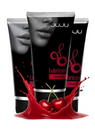 Набор из 3 съедобных лубрикантов JUJU со вкусом вишни - JuJu - купить с доставкой в Рязани