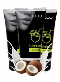Набор из 3 съедобных лубрикантов JUJU со вкусом кокоса - JuJu - купить с доставкой в Рязани