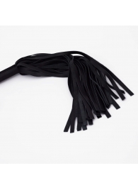 Черный кожаный флоггер - 45 см. - Crazy Handmade - купить с доставкой в Рязани