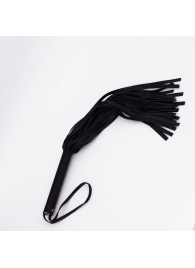 Черный кожаный флоггер - 45 см. - Crazy Handmade - купить с доставкой в Рязани