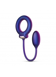 Фиолетовое эрекционное виброкольцо с анальным шариком Eclipse - ONE DC B.V. - в Рязани купить с доставкой