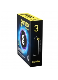 Супертонкие презервативы Ganzo Invisible - 3 шт. - Ganzo - купить с доставкой в Рязани