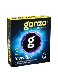 Супертонкие презервативы Ganzo Invisible - 3 шт. - Ganzo - купить с доставкой в Рязани