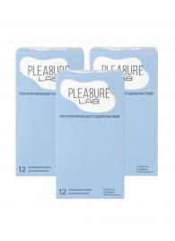 Набор из 3 упаковок ультратонких презервативов Pleasure Lab (по 12 шт.) - Pleasure Lab - купить с доставкой в Рязани