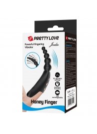 Черный вибратор на палец Jordin - 12,2 см. - Baile