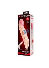 Телесная удлиняющая насадка с рельефом и вибрацией Brad - 21,3 см. - Baile - в Рязани купить с доставкой