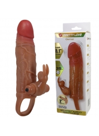 Карамельная вибронасадка с клиторальным стимулятором Osmar - 20,5 см. - Baile - в Рязани купить с доставкой