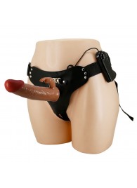 Мужской полый страпон с вибрацией Marion - Baile - купить с доставкой в Рязани