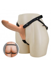 Телесный полый мужской страпон London - 16,8 см. - Baile - купить с доставкой в Рязани