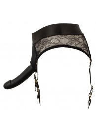 Черный женский страпон Strap-on Set: трусики и насадка - Orion - купить с доставкой в Рязани