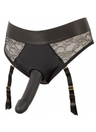 Черный женский страпон Strap-on Set: трусики и насадка - Orion - купить с доставкой в Рязани