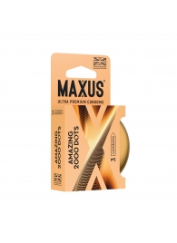 Точечные презервативы MAXUS 2000 Amazing Dots с железным кейсом - 3 шт. - Maxus - купить с доставкой в Рязани