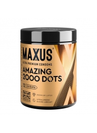 Точечные презервативы MAXUS 2000 Amazing Dots с железным кейсом - 12 шт. - Maxus - купить с доставкой в Рязани