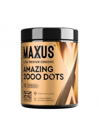 Точечные презервативы MAXUS 2000 Amazing Dots с железным кейсом - 15 шт. - Maxus - купить с доставкой в Рязани
