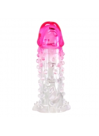 Прозрачно-розовая насадка на пенис Wilford - 13,5 см. - Baile - в Рязани купить с доставкой