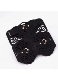 Фигурный набор для БДСМ-игр с узорами и золотистой фурнитурой - Crazy Handmade - купить с доставкой в Рязани