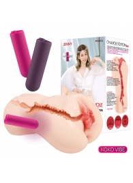 Мастурбатор-вагина с вибрацией Jenny Onahole edition 005 - KOKOS - в Рязани купить с доставкой