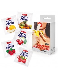 Набор из 5 саше съедобных смазок Tutti-Frutti - Биоритм - купить с доставкой в Рязани