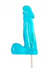 Голубой леденец в форме члена со вкусом блю кюрасао - 173 гр. - Sosuчki - купить с доставкой в Рязани
