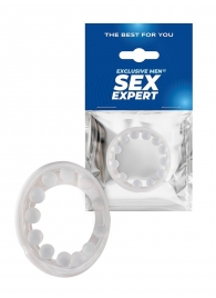 Эрекционное кольцо со стимулирующими шариками на поверхности - Sex Expert - в Рязани купить с доставкой