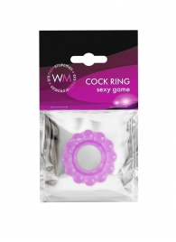 Лиловое эрекционное кольцо с 2 рядами стимулирующих шариков - Erowoman-Eroman - в Рязани купить с доставкой