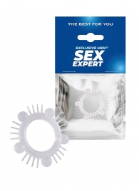 Эластичное эрекционное кольцо с шишечками и шипами - Sex Expert - в Рязани купить с доставкой