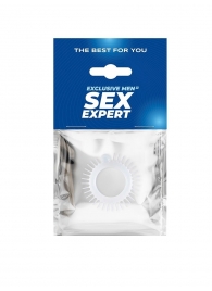 Эластичное эрекционное кольцо с шипиками и шариком - Sex Expert - в Рязани купить с доставкой