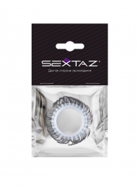 Эластичное эрекционное колечко с черными «ресничками» - Sextaz - в Рязани купить с доставкой