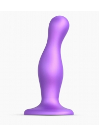 Фиолетовая насадка Strap-On-Me Dildo Plug Curvy size M - Strap-on-me - купить с доставкой в Рязани