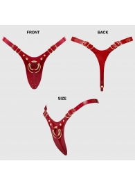 Красный пояс для фиксации насадок Strap-On-Me Leatherette Harness Fabulous - Strap-on-me - купить с доставкой в Рязани