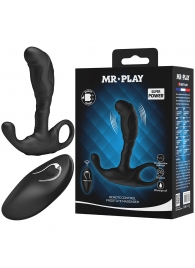 Черный изогнутый массажёр простаты с вибрацией и пультом ДУ - Baile - в Рязани купить с доставкой