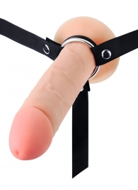 Мужской полый страпон на регулируемых ремешках - 22 см. - Sex Expert - купить с доставкой в Рязани