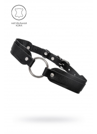 Черный кожаный чокер-ошейник со скруглёнными углами - Pecado - купить с доставкой в Рязани