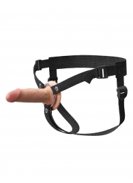 Телесный пустотелый фаллопротез 5’’ Hollow Silicone Strap-On - 14 см. - Pipedream - купить с доставкой в Рязани