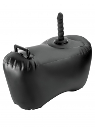 Черное надувное кресло с платформой для фиксации дилдо Body Dock Inflatable Love Seat - Pipedream - купить с доставкой в Рязани